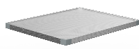 Ablageplatte mit Schwallkante 485 mm tief